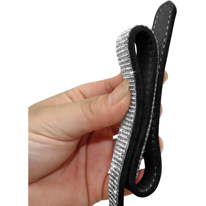 Нашийник для собак та котів Haoyueer з блискітками, м'яка замша