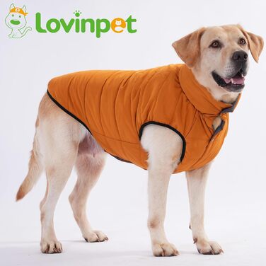 Зимова куртка LovinPet для собак, двостороння, розміри M, L, XL, XXL, куртка з ґудзиками, вітронепроникна, снігонепроникна та водонепроникна, темно-зелена та сіра для холодної погоди