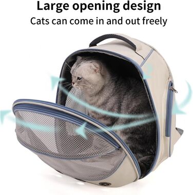 Транспортна сумка для собак | Сумка-переноска з регульованими ремінцями, для цуценят - для подорожей, піших прогулянок, авто, відпочинку на природі, громадського транспорту, подорожей та кроликів (блакитна)