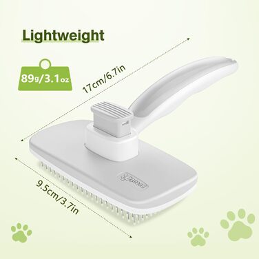 Перукарська щітка Pecute для собак та котів: видаляє підшерстя, масажна, самоочисна, для короткошерстих порід