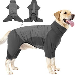 Зимовий одяг для собак: теплий, регульований, для маленьких, середніх та великих собак, для прогулянок та альпінізму, сірий, розмір XL