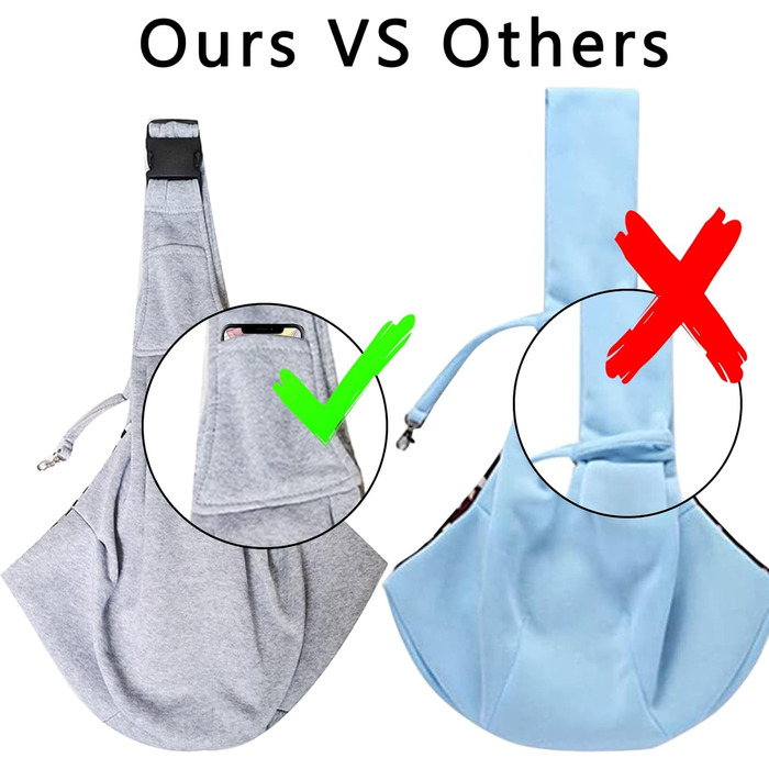 Сумка-слінг для тварин, переноска для котів та собак, зручна переноска на плечі (сірий)