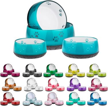 Миска для собак EHASO з лапками - годівниця та поїлка для собак великих та малих порід (1800 мл, блакитний)