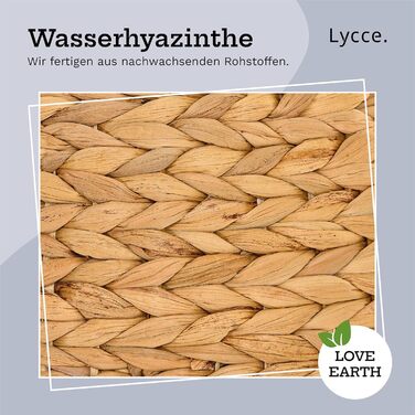 Ліжко для собак і котів Lycce Opal, Ø56 см, водяний гіацинт, натуральний матеріал