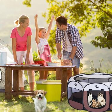 Клітка для тварин BRIMOREA 74x74x43 см: клітка для собак, котів, кроликів, вольєр для цуценят, внутрішній/зовнішній вольєр