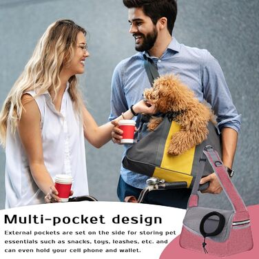 Сумка-переноска для тварин: для котів та собак, рожево-сіра-блакитна, 36x21x19 см