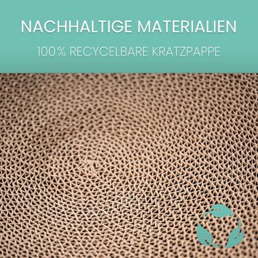 Кігтеточка для котів Petaureus Zylinder | Стильна та екологічна | Ø 40 см | Змінний вкладиш з переробленого картону