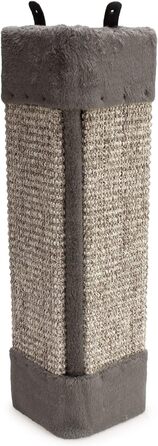 Драпак для котів Arquivet Eckkratzer сірого кольору, 12x12x49 см - великий вертикальний драпак, аксесуари для котів, точилка для кігтів