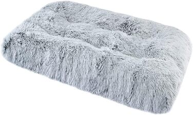 М'яке ліжко для собак у вигляді квадрата - зручне та тепле спальне місце для домашніх улюбленців. Підходить для собак середніх порід. Легко миється. Розмір: 65x48 см, колір сірий.