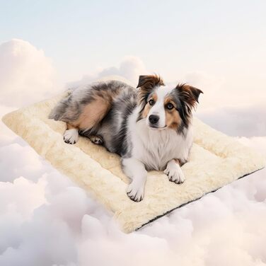 М'яка підстилка для собак Mora Pets: комфортна та миюча, 74x46 см (XL 89x56 см), бежева