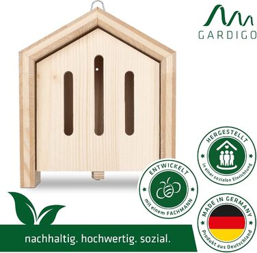 Будиночок для птахів GARDIGO: шпаківня для синиць з 2 змінними фасадами, будиночок для метеликів, годівниця для птахів, зроблено в Німеччині