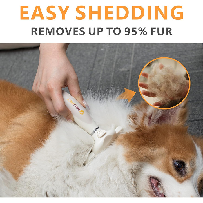 Щітка для вичісування собак та котів з вигнутим краєм, самоочисна, зменшує випадіння шерсті на 95%, професійний інструмент для грумінгу