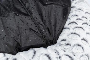 Тріксі лежанка для собак Міла, діаметр 50 см, біло-сіра, м'яке собаче ліжко з плюшем, кошик для маленьких собак, неслизька, 38985