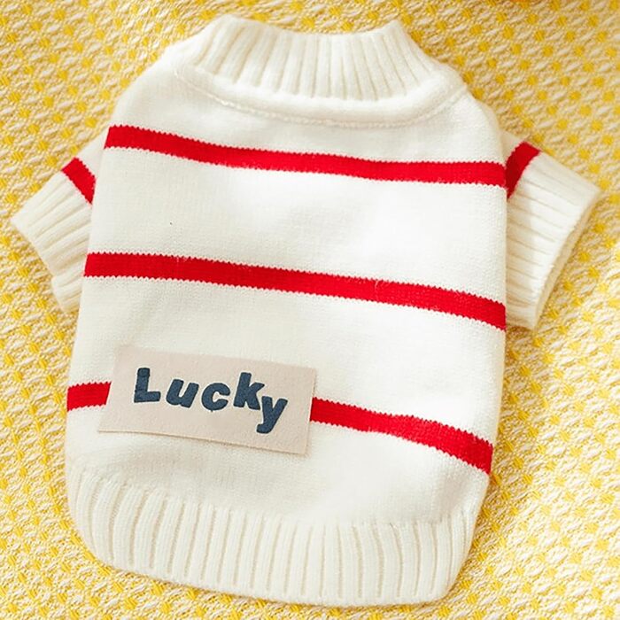 Пуловер для собак, теплий зимовий пуловер для маленьких та середніх собак з рукавами (червоний, X-Small)