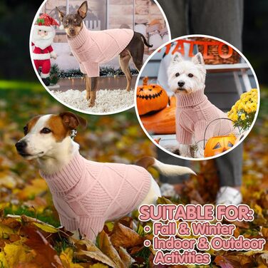 Пуловер для собак великих порід EMUST, теплий, з рукавами, м'який, з коміром-стійкою, зелений, рожевий (XXX-Large)