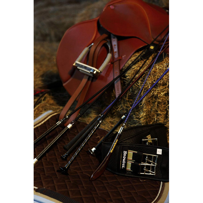 Бляха для коней та поні Snowbee Whip Reitgerte з мікрофібри та неслизьким силіконовим руків'ям, 65 см