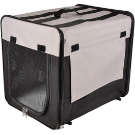 Переноска для тварин Karlie Smart Top Plus L 46×36×41 см, чорна-сіра