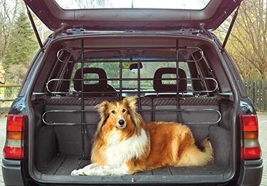 Захист для воріт Karlie Autoschutzgitter B: 90-140 см H: 65-110 см, чорно-сріблястий