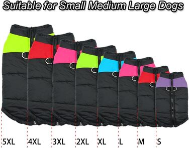 Водонепроникна куртка для собак FeiaX: тепла зимова жилетка для малих, середніх та великих собак. Тепла жилетка для собак у холодну погоду (Lila, L)