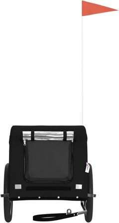 Причіп для велосипеда, переноска для собак, чорний, Oxford-тканина та метал, 94003