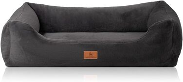 Ортопедичне ліжко для собак Knuffelwuff Schnuffelupagus XXL, 120 x 85 см, чорне. Знімний, зручний, м'який, для великих, середніх та маленьких собак.