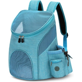 Рюкзак для котів та маленьких собак ALLSOPETS, переноска для тварин з прозорою верхньою частиною, складний, для подорожей (Світло-блакитний, S)