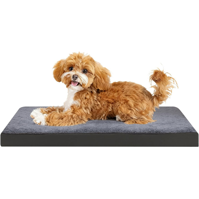 Ортопедичне ліжко для собак на зиму та літо з знімною, пральною наволочкою, 104*68*8 см (Сірий, 73*45*7)