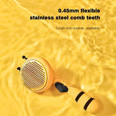 Бурштянна щітка для собак та котів: видаляє підшерсток, розплутує шерсть