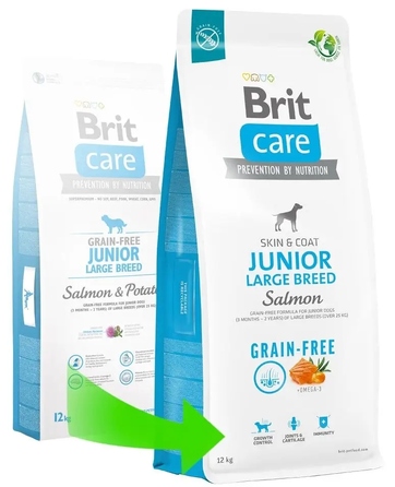 Сухий корм Brit Care Grain-free Junior для цуценят великих порід із лососем, 12 кг