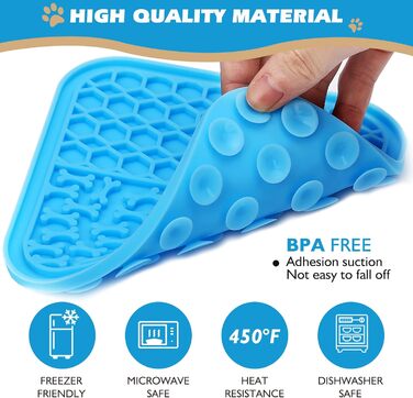 Матиця для годування собак та котів (2 шт.) - Slow Feeder, для купання, грумінгу, стрижки