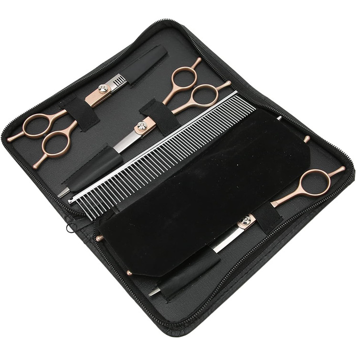 Набір для грумінгу собак LIZEALUCKY: ножиці та гребінці для догляду за шерстю собак, котів, кроликів, хом'яків. Підходить для довгої, короткої, густої та кучерявої шерсті.