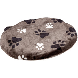 Подушка для кота Karlie Kissen Track, овал, 60x50x4 см, сірий (з подушкою 10x5x10 см)