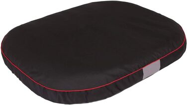 Кругла лежанка для собак Oval - міцна, водонепроникна, з м'яким наповнювачем, для собак маленьких, середніх та великих порід - 87x68x15 см, чорний колір