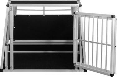 Transportbox N53 для собак - алюмінієва переноска 60x90x70 см з аварійним виходом, безпечний транспорт тварин в авто