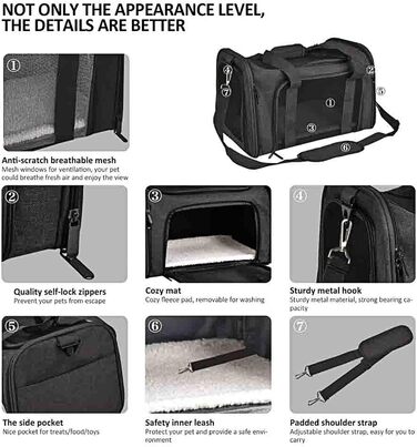 Транспортна сумка для тварин: переноска для собак та котів, 9 кг, 50x31x31 см