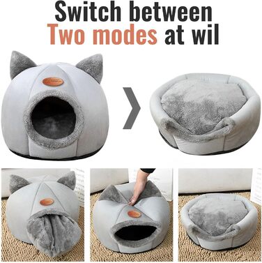 Квіткове ліжко-будиночок для котів, зелений, для маленьких та середніх котів