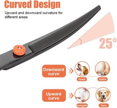 Набір ножиць для грумінгу собак, 7-в-1. Безшумні ножиці для догляду за шерстю собак та котів з безпечними закругленими кінцями