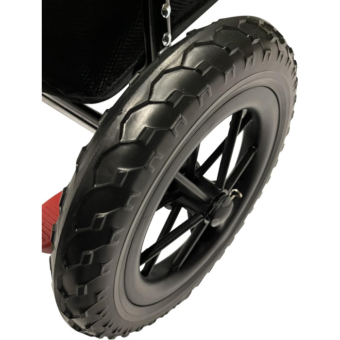 Petique Chinook Schwarz: розкішний візок для собак | Колеса 30 см, EVA, світловідбивачі | До 23 кг