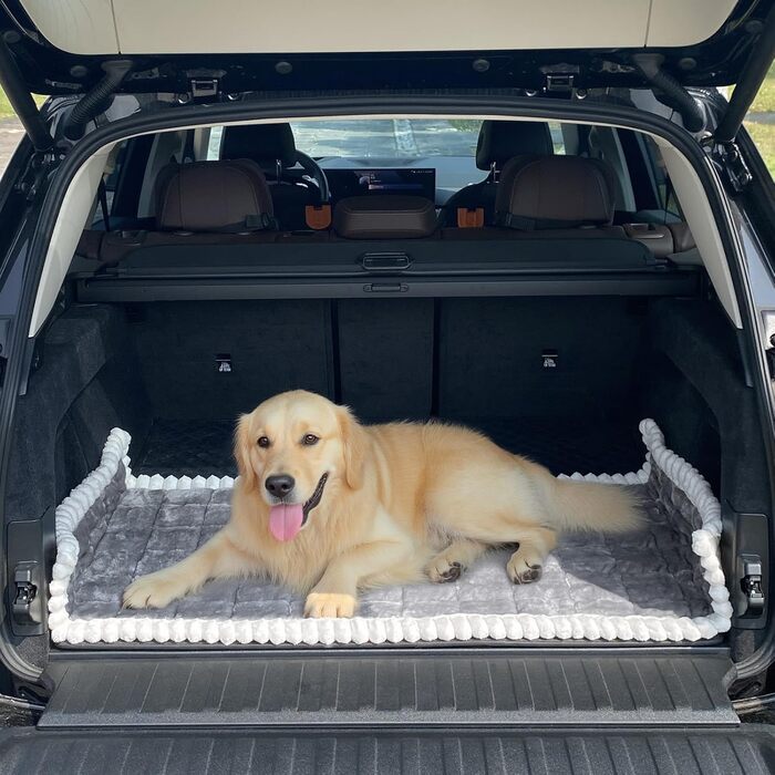 Накидка на сидіння автомобіля для собак, м'який килимок-ліжко, неслизький, 63 x 138 см, сірий колір (Мілкфланель)