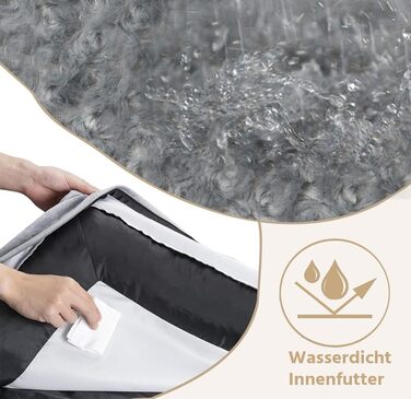 Ортопедичні лежанки для собак великих порід - водонепроникні, з водонепроникним підкладом, з неслизьким дном, знімний та пральний чохол (XL: 107 x 81 x 18 см)