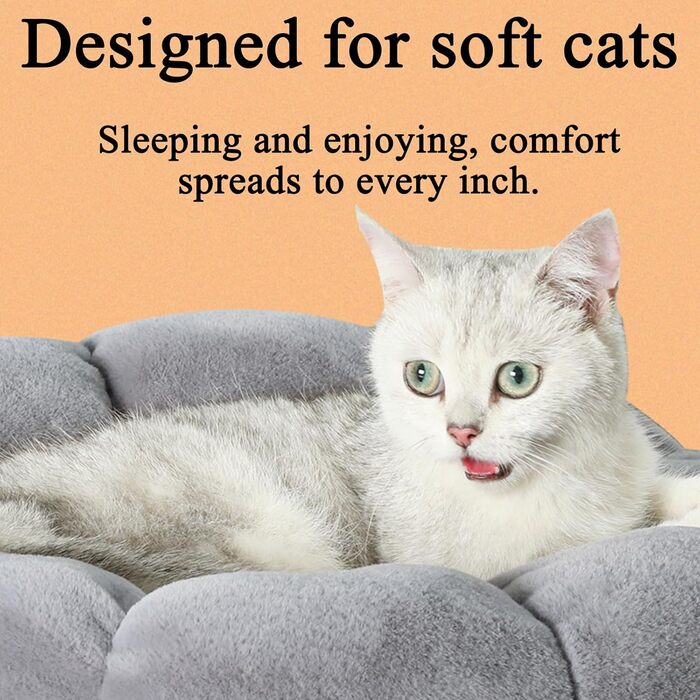 Кругле ліжко для собак та котів, м'яке гніздо-подушка для великих собак, плюшевий кошик для собак, миється, з принтами, 70 см, світлий колір