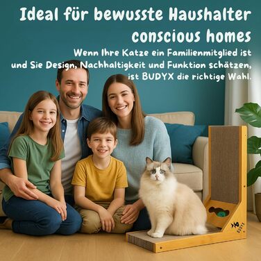 Кігтеточка для котів у формі L - щільний гофрокартон - для дряпання та відпочинку - екологічна, двостороння та стійка - ідеальна для домашніх котів