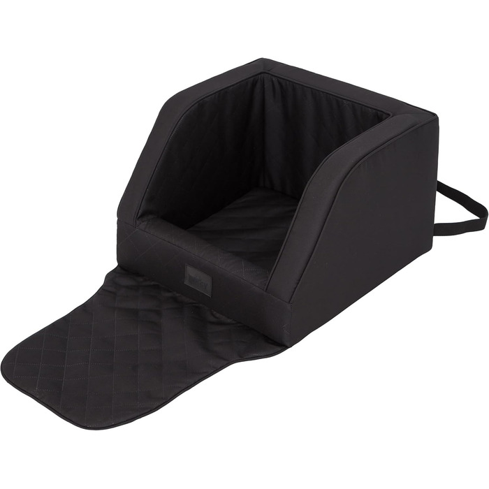 Автокрісло для собак, переноска для собак, лежанка для собак, переноски для тварин, для заднього сидіння, ковдра для собак, корзина для собак, лежанка для котів, для маленьких собак (46x46x31 см), чорний колір