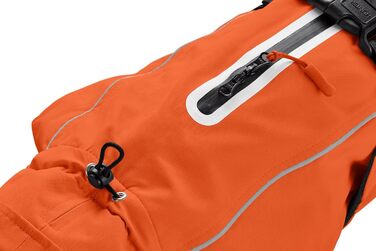 Теплий водонепроникний тег для такси для собак HUNTER NORDBY, оранжевий, з підкладкою, світловідбиваючий, для маленьких собак з довгим тілом, розмір 40