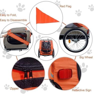 Фаркоп для собак, велосипедний фаркоп, складний фаркоп для собак, відбиваючий фаркоп для велосипеда