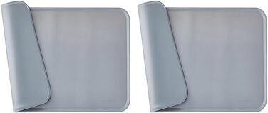 Підкладка силіконова для годівлі домашніх тварин Amazon Basics, 47 x 29 см (2 шт.), сіра