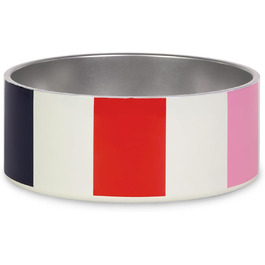 Миска для собак kate spade new york Adventure Stripe, нержавіюча сталь, нековзка, для корму і води, 453 г