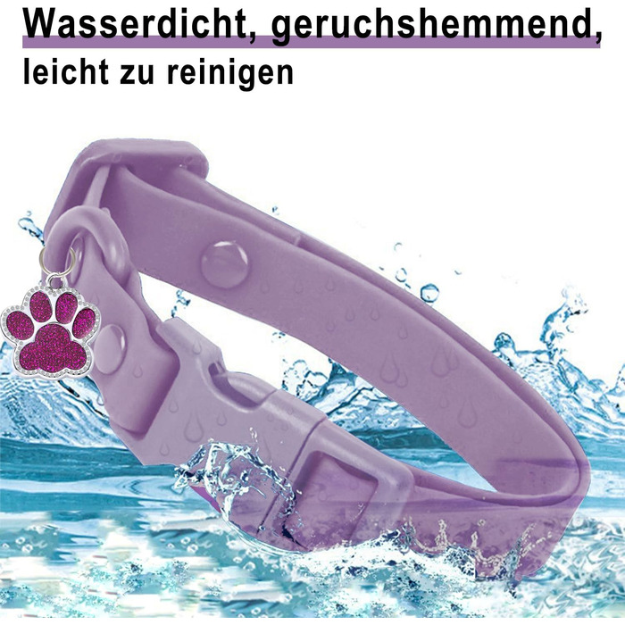 Персоналізоване собаче нашийник з металевою застібкою, з іменем та номером телефону. Регульовані розміри для великих та середніх собак (Collar 07)