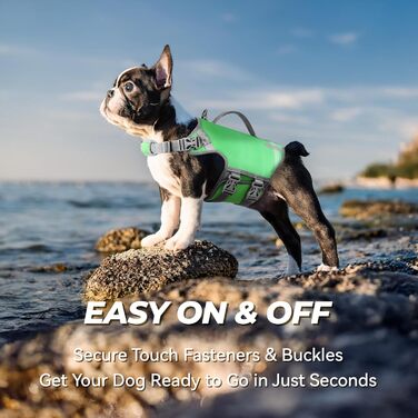 Жилет рятувальний для собак VIVAGLORY Neoprene, L, блакитний. Жилет для плавання, допомога у воді, комфортний та легкий.