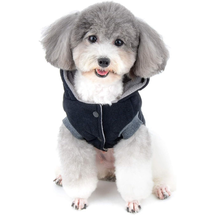 Зунеа - теплий зимовий одяг для собак, чорний, розмір XXL (шия 35см, спина 40см, груди 52см)